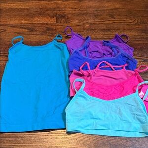 Colorful Camisole and Sports Bra Set girls size small / medium